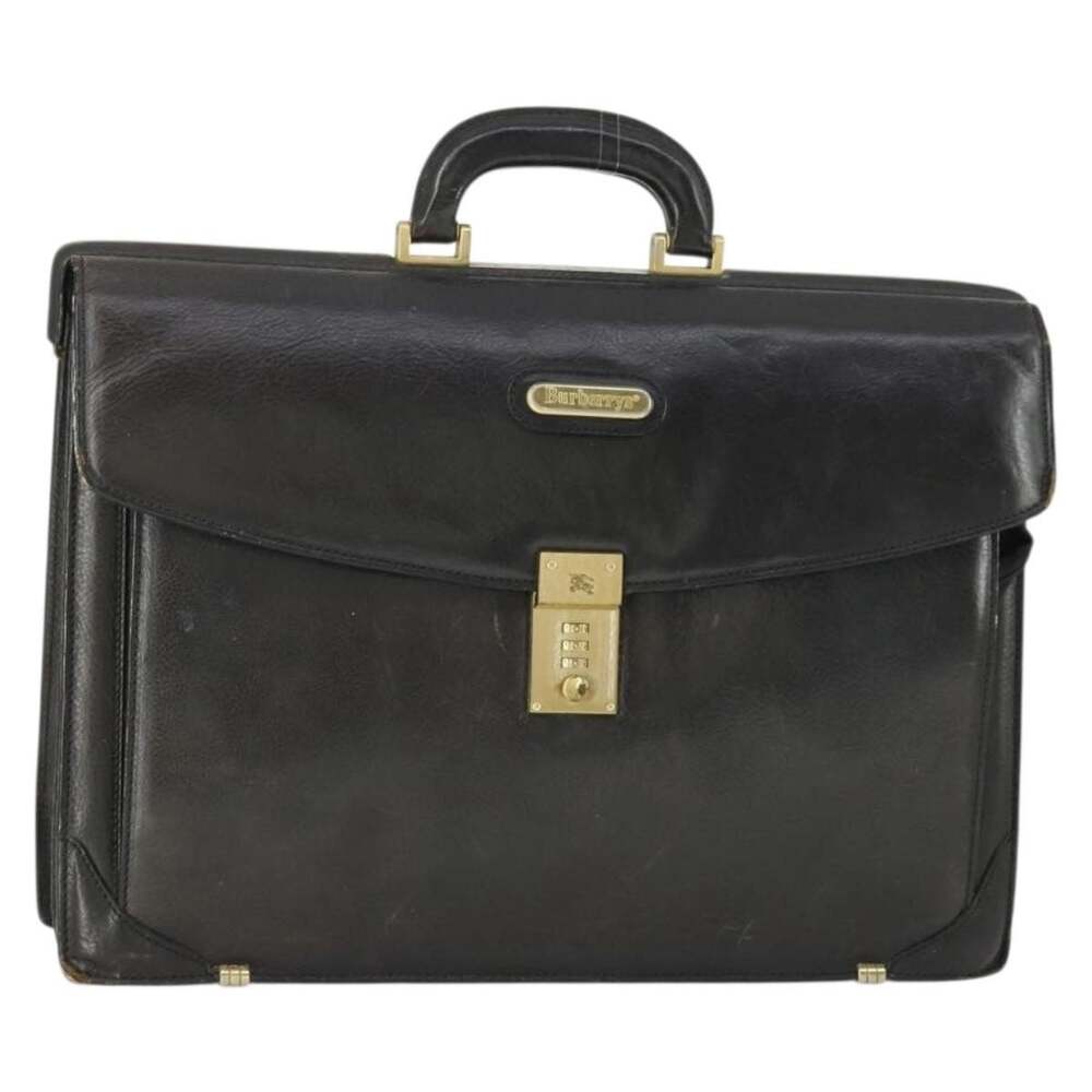 Burberry Leather Business Bag Black